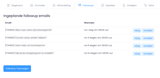 Follow-up emails inplannen met Autorespond