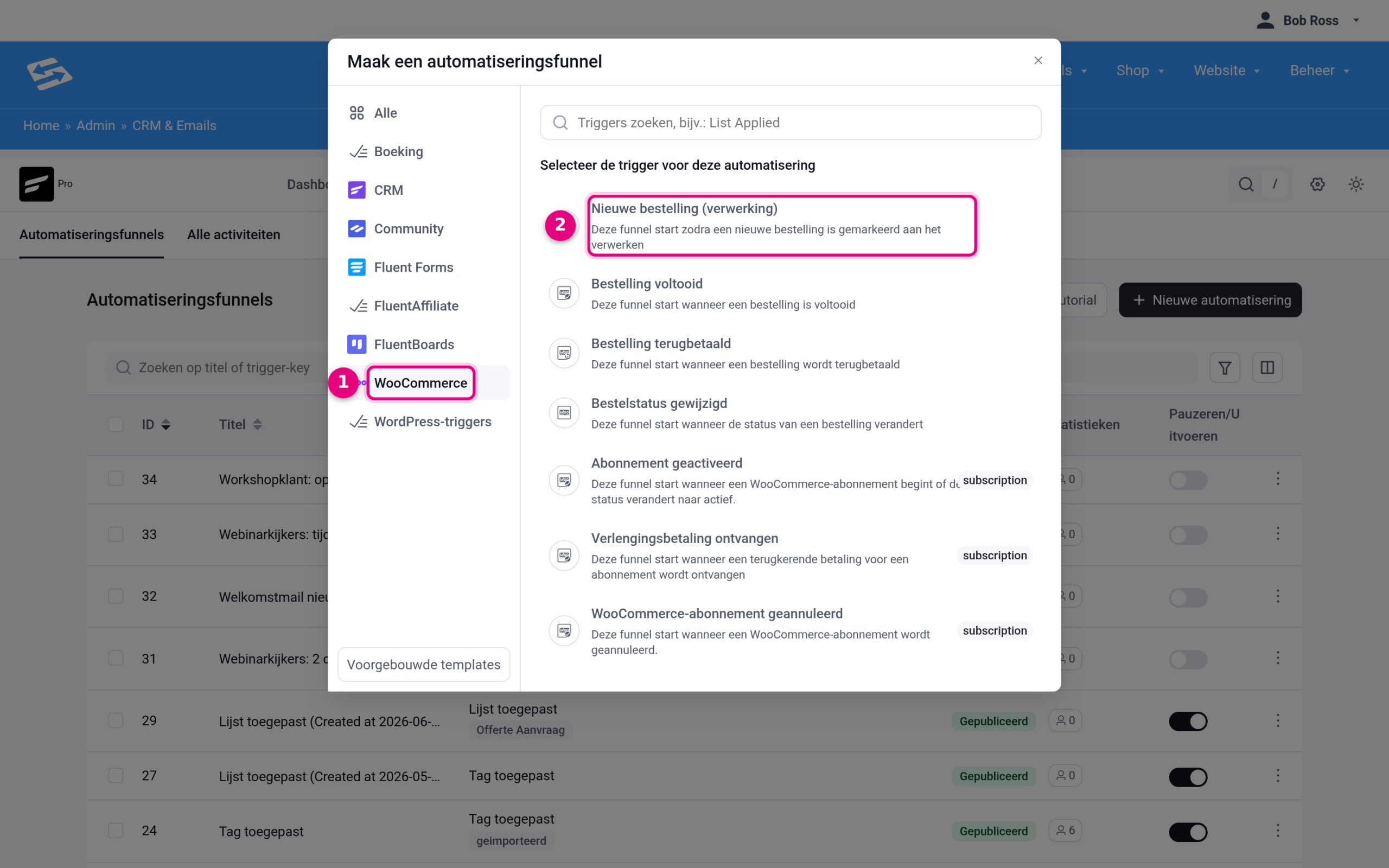 Trigger selection with category WooCommerce and trigger New order (processing)