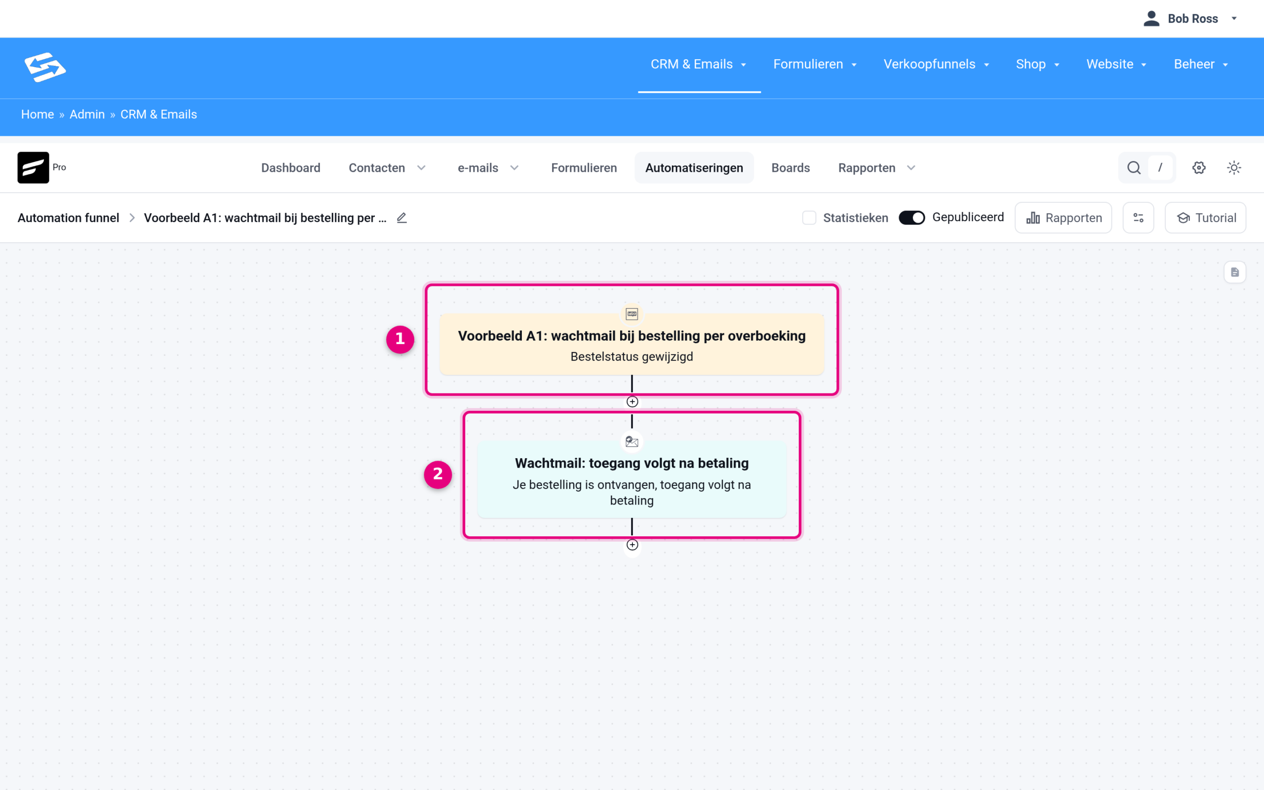 The complete holding email automation: trigger on On hold plus the holding email.