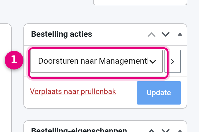 Order action Forward to Managementboek